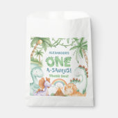 Dinosaur 1st Birthday One A-Saurus Cute Dino Party Bedankzakje (Voorkant)