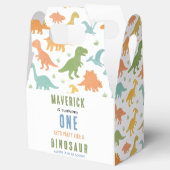 Dinosaur 1st Birthday Party | Cute Prehistoric  Bedankdoosjes (Geopend)