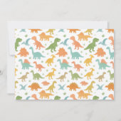 Dinosaur 1st Birthday Party | Cute Prehistoric  Kaart (Achterkant)