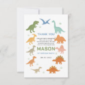 Dinosaur 1st Birthday Party | Cute Prehistoric Kid Bedankkaart (Voorkant)