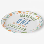 Dinosaur 1st Birthday Party | Cute Prehistoric  Papieren Bordje (Gekanteld)