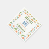 Dinosaur 1st Birthday Party | Cute Prehistoric  Servet (Hoek)