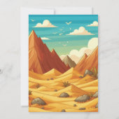 Dinosaur 1st Birthday Party Invitation Kaart (Achterkant)