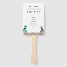 Dinosaur 2 Grooms Gay Wedding Day Program Handwaaier