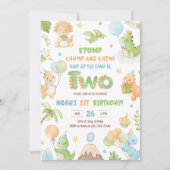 Dinosaur 2e uitnodiging van de Birthday Party (Voorkant)