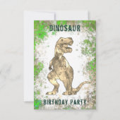 Dinosaur 2e Verjaardag Party Budget Kaart (Achterkant)