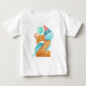 Dinosaur 2e verjaardag T-Shirt (Voorkant)