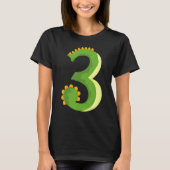 Dinosaur, 3 jaar oud t-shirt (Voorkant)
