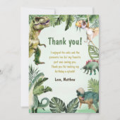 Dinosaur 3e verjaardag bedankkaart (Voorkant)