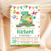 Dinosaur 3rd Birthday Invitation Kaart