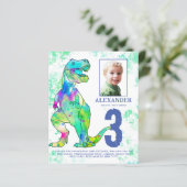 Dinosaur 3rd Birthday Party Foto (Staand voorkant)