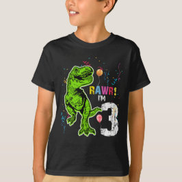 Dinosaur 3rd Birthday T-Rex T-shirt
