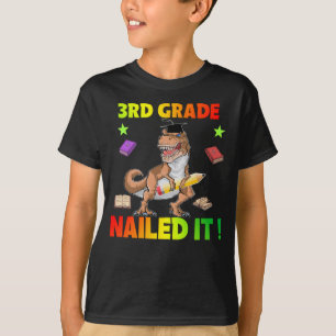 Dinosaur 3rd Grade Graduation Cap Diploma Gift T-shirt