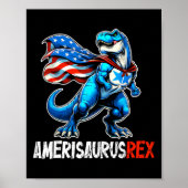 Dinosaur 4 juli Amerisaurus t rex Funny Poster (Voorkant)