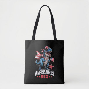 Dinosaur 4 juli Amerisaurus T Rex Funny Tote Bag