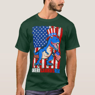 Dinosaur 4 juli Kinder jongens Mannen Amerisaurus  T-shirt