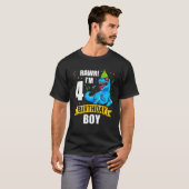 Dinosaur 4 Veerjarig Kind van de Dag van de Jongen T-shirt (Voorkant volledig)