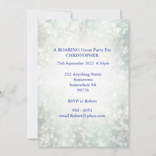 Dinosaur 4e verjaardagsfeest kaart (Achterkant)