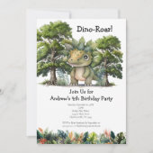Dinosaur 4th Birthday Party for Boys Kaart (Voorkant)