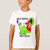 Dinosaur 4th Birthday Tshirts en Gifts (Voorkant)