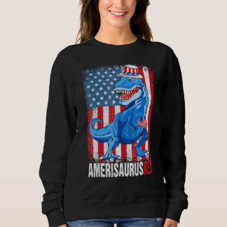 Dinosaur 4th of July Kids Boys Men Amerisaurus Rex Trui