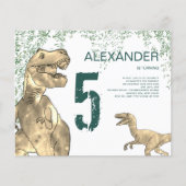 Dinosaur 5th Birthday Party budget (Voorkant)