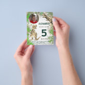 Dinosaur 5th Birthday Party - Fotobudget Flyer (Hand)