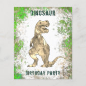 Dinosaur 5th Birthday Party - Fotobudget Flyer (Achterkant)