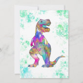 Dinosaur 5th Birthday Photo Invitation Kaart (Achterkant)