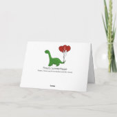 Dinosaur 70ste verjaardagskaart kaart (Achterkant)