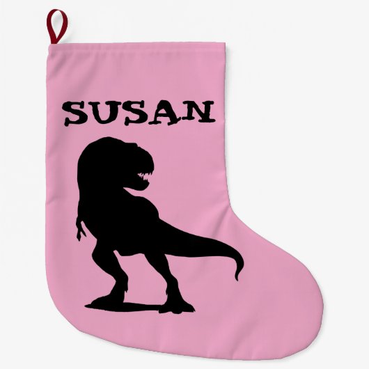 DINOSAUR AANGEPASTE KERSTSOK (Voorkant)