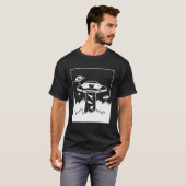 Dinosaur Abduction Alien Sci-Fi Ufo Extraterrestri T-shirt (Voorkant volledig)