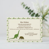 Dinosaur Achtergronduitnodiging Kaart (Staand voorkant)