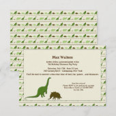 Dinosaur Achtergronduitnodiging Kaart (Voorkant / Achterkant)