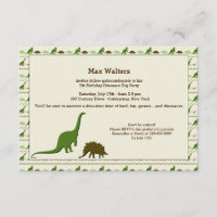 Dinosaur Achtergronduitnodiging