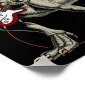 Dinosaur Acoustic Electric B Guitar Player  Poster (Hoek)