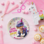 Dinosaur Adventure Happy Birthday Papieren Bordje (Feest)
