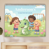Dinosaur Adventure Personalized Kids Calendar 2026 Kalender