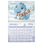 Dinosaur Adventure Personalized Kids Calendar 2026 Kalender (Jan 2026)