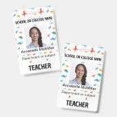 Dinosaur Adventure Teacher Badge (Voor- en achterkant)