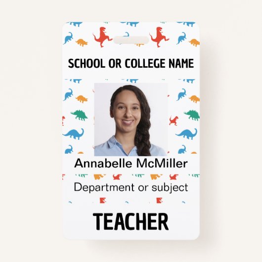 Dinosaur Adventure Teacher Badge (Voorkant)
