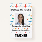 Dinosaur Adventure Teacher Badge (Achterkant)