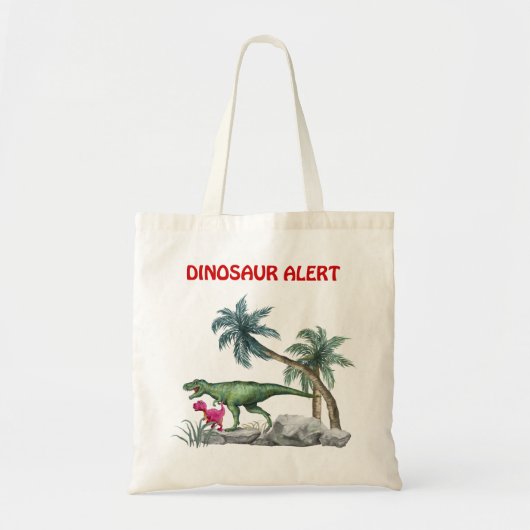 Dinosaur Alert Tote Bag (Voorkant)