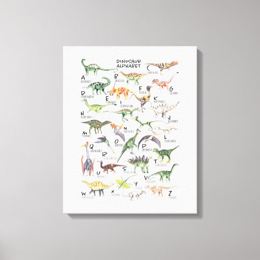 Dinosaur Alphabet Canvas Afdruk (Voorkant)