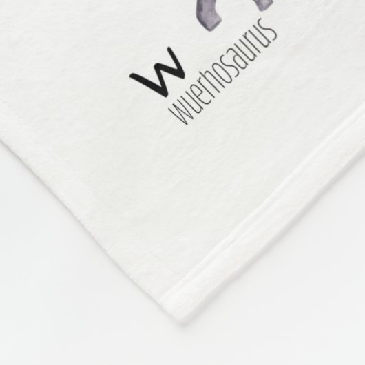 Dinosaur Alphabet Fleece Deken (Hoek)