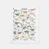 Dinosaur Alphabet Fleece Deken (Voorkant)