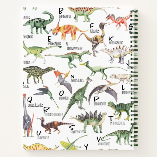 Dinosaur Alphabet Notitieboek (Achterkant)