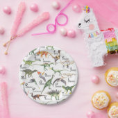 Dinosaur Alphabet Papieren Bordje (Feest)