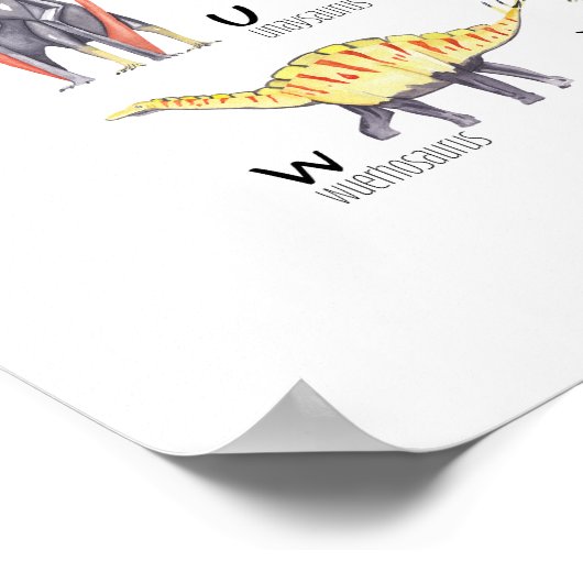 Dinosaur Alphabet Poster (Hoek)