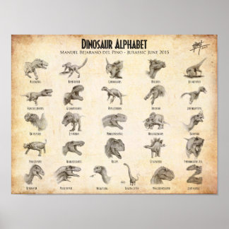 Dinosaur alphabet poster